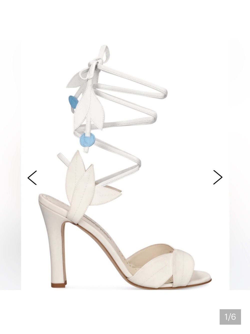 MANOLO BLAHNIK
Ossie Ankle-Wrap Leather Sandals
